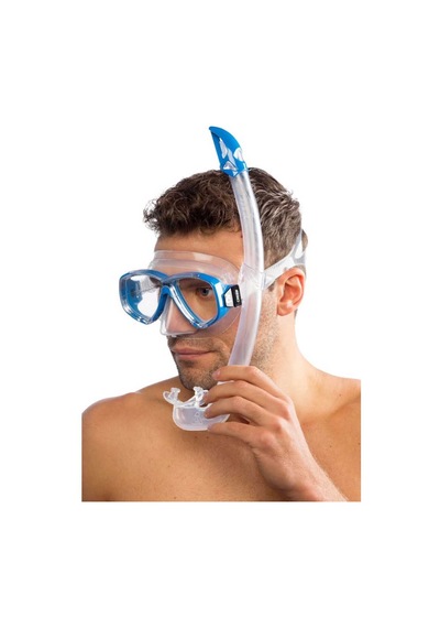 Cressi Perla-mexico Maske Şnorkel Seti Şeffaf- Koyu Mavi Tek Renk
