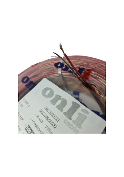 Onli 2X0.75Mm Hoparlör Kablosu 100Metre Şeffaf