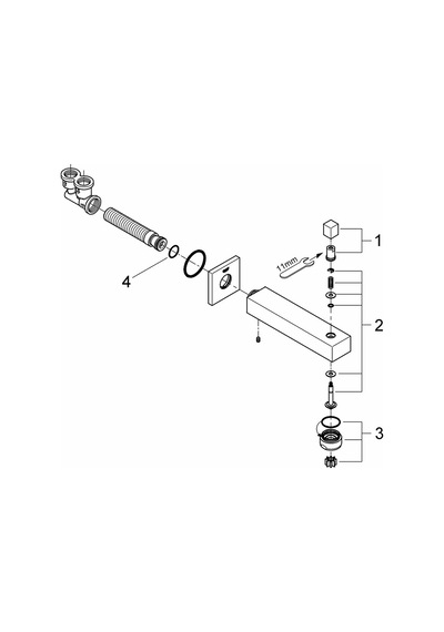 Grohe Eurocube Yön Değiştiricili Çıkış Ucu - 13304000. Krom