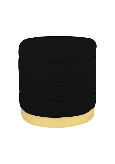 Lungo Roller Gold Kaplama Luxery Puf-siyah Babyface Kumaş Pofuduk Oturma Pufu&makyaj Pufu&bench