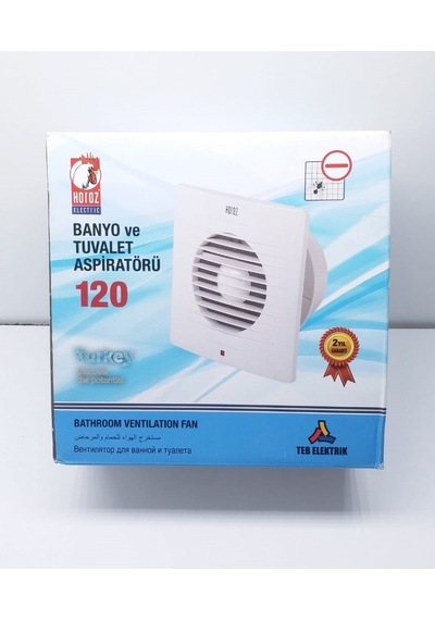 Horoz 120'Lik 12 Cm Banyo ve Tuvalet Aspiratör Havalandırma Fanı