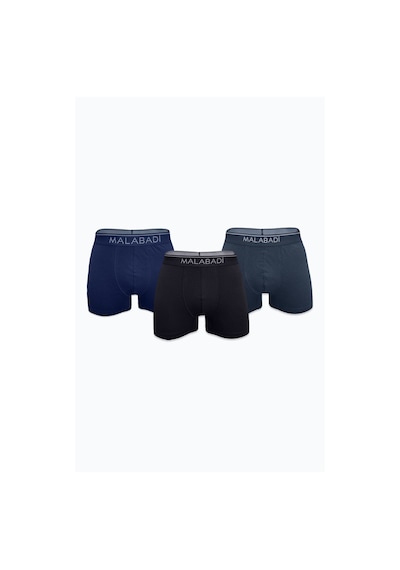 Malabadi Erkek Siyah Füme Lacivert 3 Lü Premium Collection Modal Boxer 3m252 Siyah Füme Lacivert