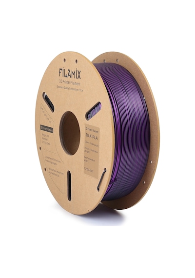 Filamix Magic Silk Çift Renk Pla Filament Siyah-mor 1.75mm 1kg