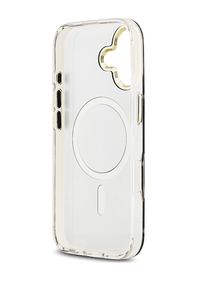 Apple Uyumlu iPhone 17 Kılıf Guess Lisanslı Metal Kamera Çerçeveli Simli Peony Aynalı Kapak Gold Gold