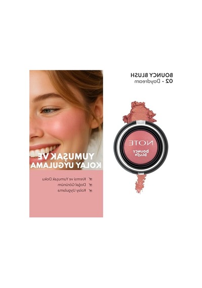 02 Daydream Renk Seçeneği İle Yumuşak Kremsi Allık, Bouncy Blush 00