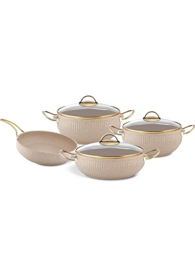 Fms 7 Parça Mercan Set Bej Açık Bej