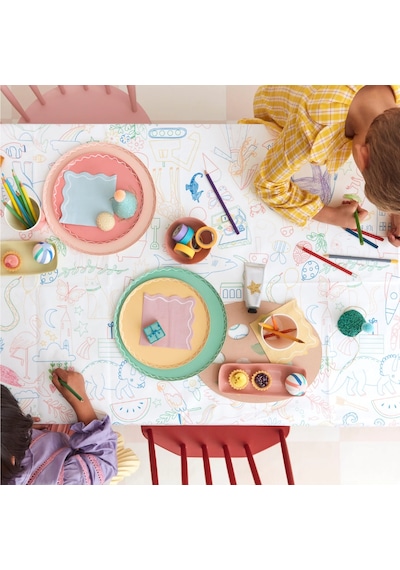 Meri Meri - Colour İn Tablecloth - Boyama Etkinliği Kağıt Masa Örtüsü