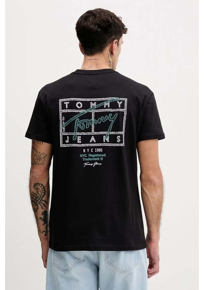 Tommy Jeans Erkek Tişört-dm0dm22319 Siyah