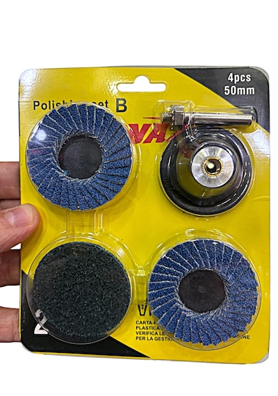 4 Parça Pimli Flap Zımpara Seti