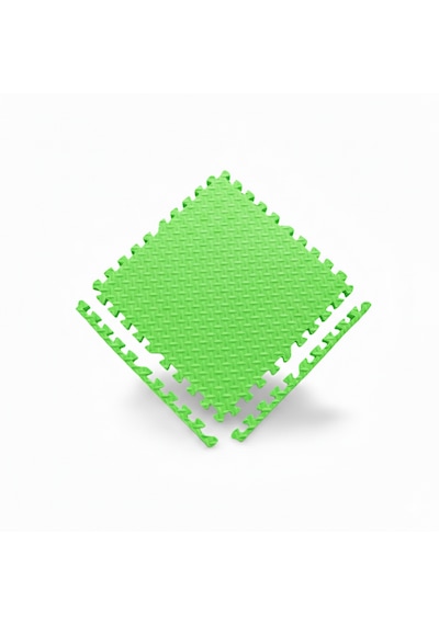 50x50 13mm Damla Desen Puzzle Tatami Minder Spor Yoga Pilates Oyun Matı Açık Yeşil