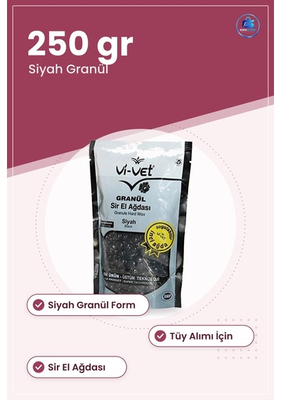 Granül El Ağdası Siyah 250 Gr Tüy Alımı İçin Sir Ağda Epilasyon K