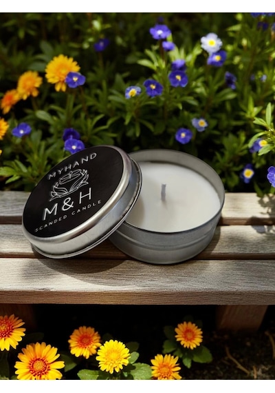 Myhand Soyawax Gümüş Teneke Amour Eternal Esans Kokulu Mum 60 Gr Gümüş