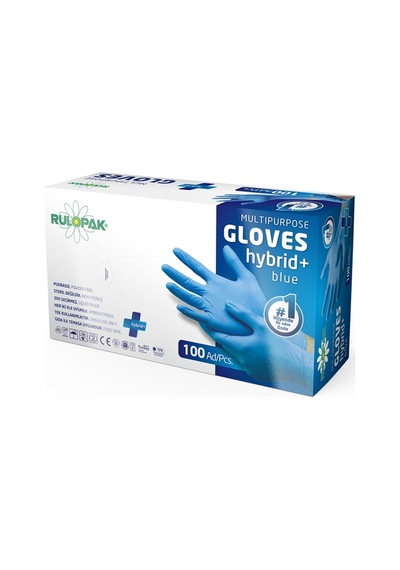 Rulopak Pe Eldiven Tek Kullanımlık Pudrasız  S Beden (Mavi) 100 A