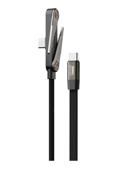 Lenyes Lc553 Type-c To Type-c Stand Özellikli E-mark Smart Çipli Data Ve Şarj Kablosu 100w 1m Siyah