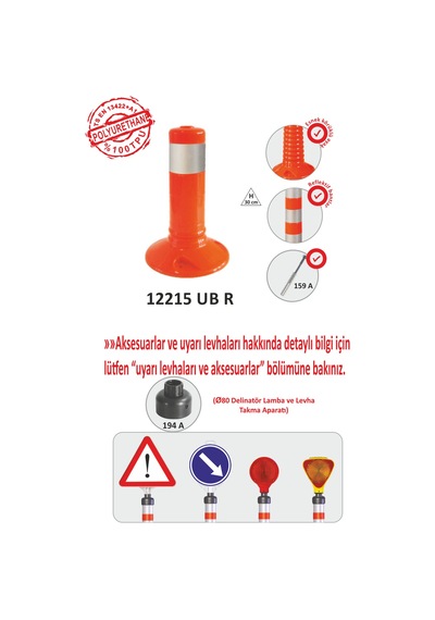 12215 Ub R Evelux Şerit Ayırıcı Esnek Delinatör