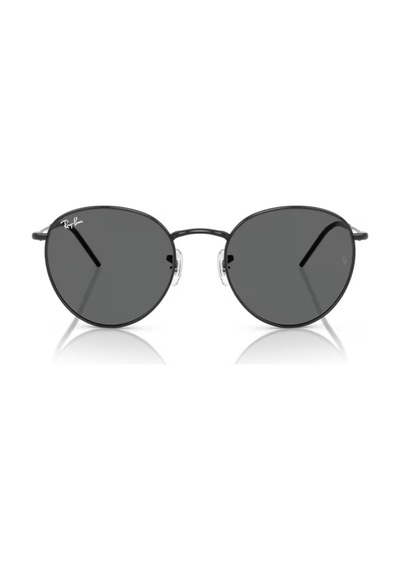 Ray-Ban Rbr 0103s 002gr 53 Round Reverse Round Reverse Unisex Oval Siyah Metal Güneş Gözlüğü Siyah