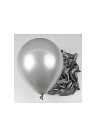 Metalik Balon Parti Organizasyon Balonu 12 İnç Düğün Doğum Günü Dekorasyon 50 Adet Silver Gri