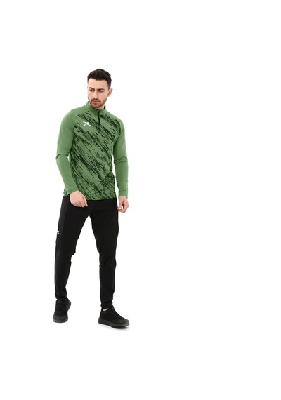 Raru Erkek Yarım Fermuarlı Sweatshirt Dıgnus Haki