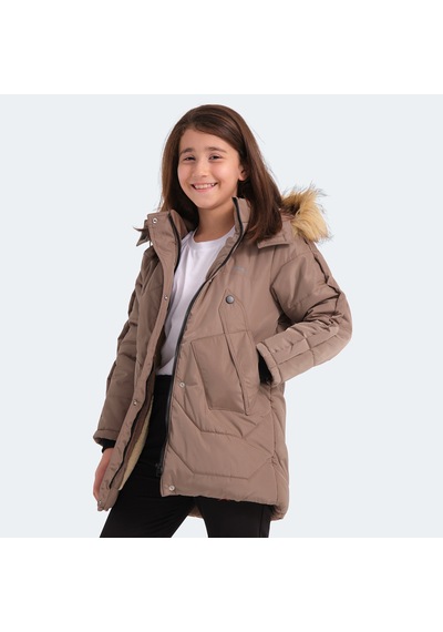 Slazenger CAMRON Çocuk Kapüşonlu Bej Mont & Kaban