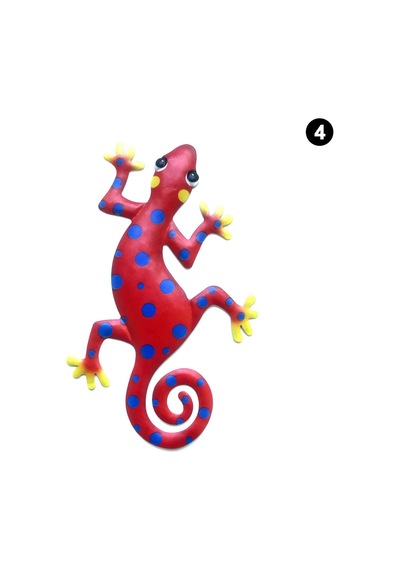 "canlı Metal Gecko Duvar Sanatı - Ev, Kafe Veya Bar Kapısı Asılı Süs İçin El İşi Kertenkele Dekoru" 4