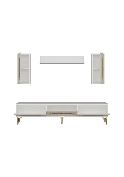 Tvr1804btg Rany Tv Ünitesi Takımı Beyaz-traverten-gold 180cm Beyaz - Traverten - Altın Tvr1804btg Rany Tv Ünitesi Takımı Beyaz-traverten-gold 180cm Beyaz - Traverten - Altın