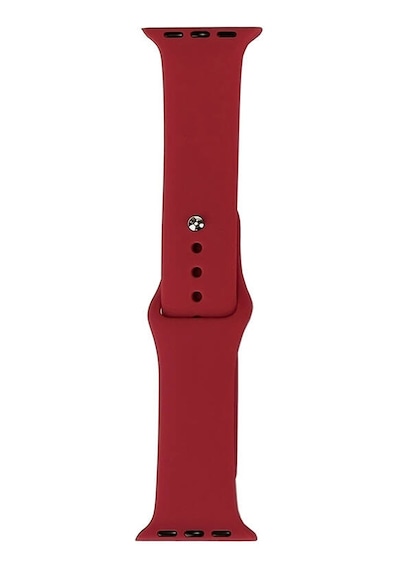 Mobilteam Watch 7 41mm Band Serisi Klasik Kordon Silikon Strap Kayış-kırmızı-rose Gold