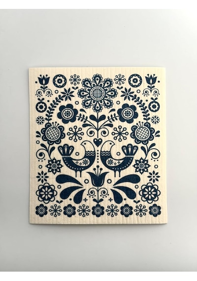 Temmiz Swedish Dishcloth İsveç Bezi Otantik Desenler 3'lü Paket, Sürdürülebilir, Tekrar Kullanılabilir, Tüm Yüz Genel