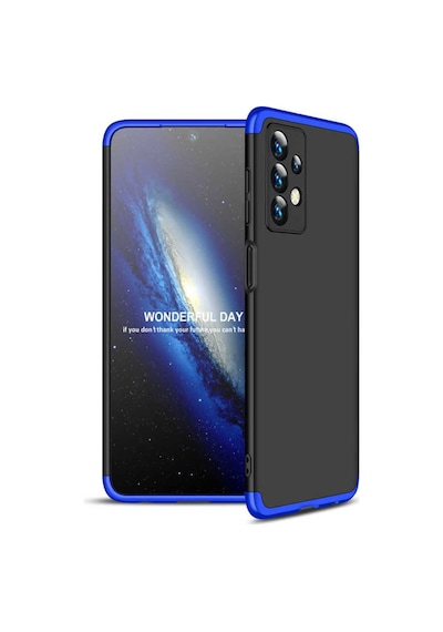 Samsung Uyumlu Galaxy A13 4g Kılıf Zore Ays Kapak Siyah-Mavi