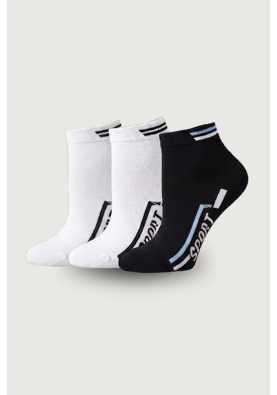 Socketta Erkek Spor Desenli Likralı Tabanaltı Havlu Patik Çorap Premium 2 Beyaz - Siyah Socketta Erkek Spor Desenli Likralı Tabanaltı Havlu Patik Çorap Premium 2 Beyaz - Siyah