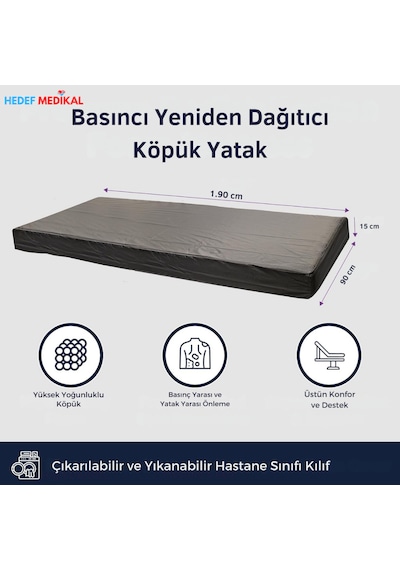 2 Motorlu Full Abs Amortisörlü Elektrikli Kumandalı Hasta Karyolası