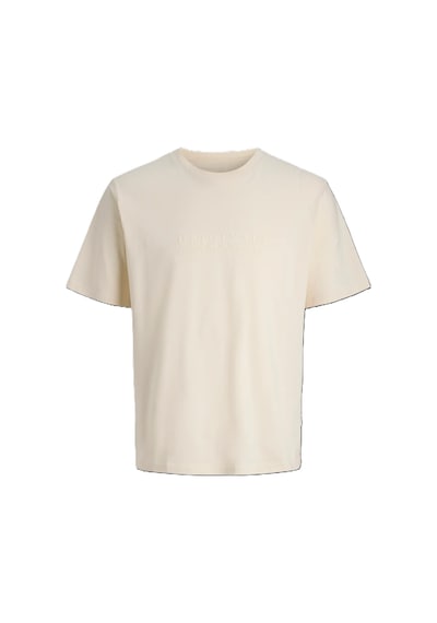 Jack & Jones Jack&jones Jorcatskills Minimal Tee Erkek T-shirt 12290315 Krem