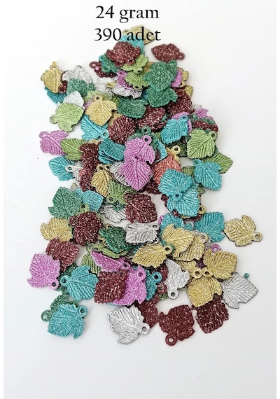 Oya Abiye Bileklik Kolye Pleksi Metalik Plastik Pul Karma Renk 24 Gram 390 Adet - Bnc559