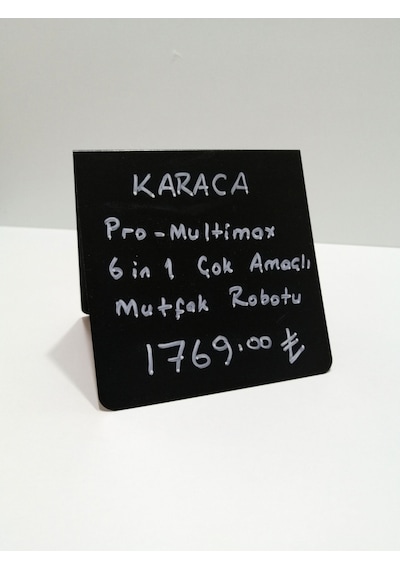 10 Adet Silinebilir Karatahta Siyah Etiket İsimlik10x10 Cm