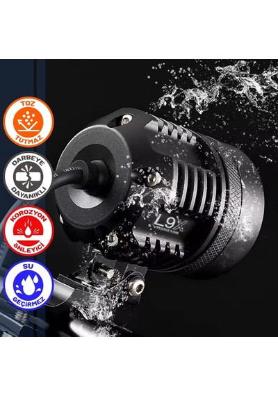 Ultra Power Lightning Usa Motosiklet Sis Farı 2 Adet 9 Led Off Road Spot Sel Kombo Delici Taşkın Çalışma Lambası