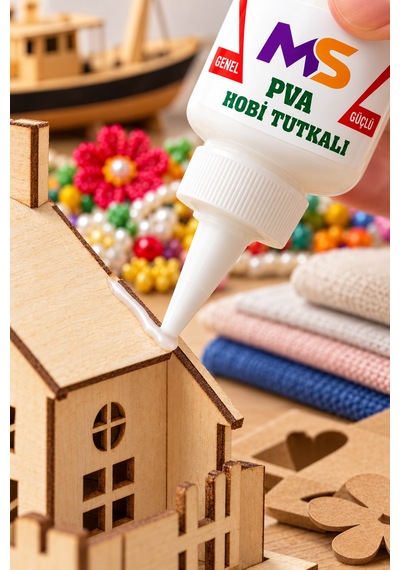 Pva Hobi Tutkalı 150 Gram Şeffaf Hazır Ahşap Karton Kumaş Kağıt Uygulama Maket Yapıştırıcısı