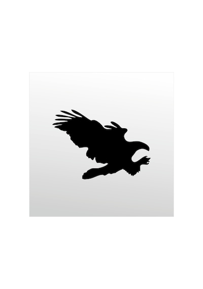 Folyo Sticker Kartal Adkpquy628 100cm Uzunluk Siyah