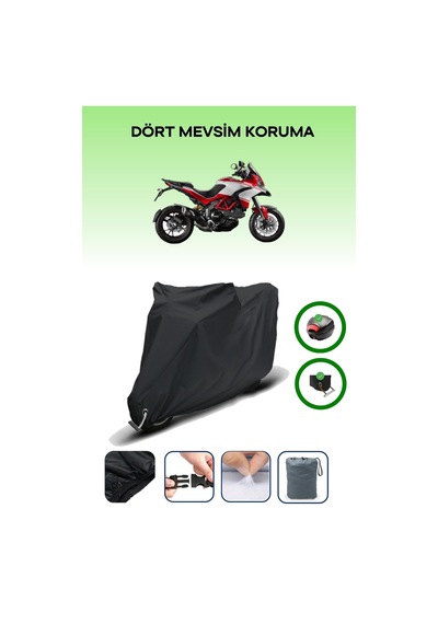 Siyah Arka Çanta Ve Kilit Uyumlu Ducati Multistrada 1200 Pikes Peak Uyumlu Motor Brandası