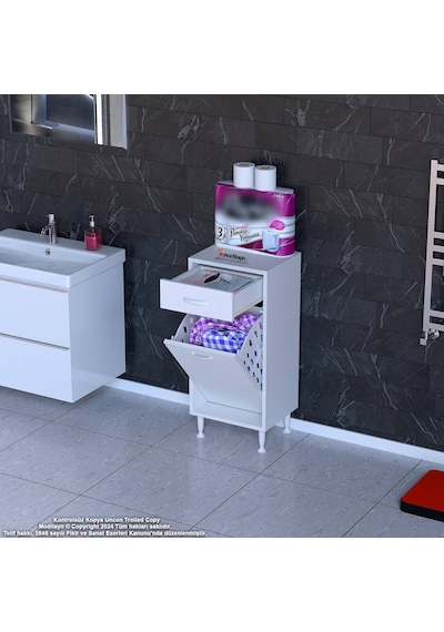 Eliusta Asil 35 Cm Kirli Çamaşır Sepetli Banyo Dolabı 1 Çekmeceli Mutfak Çok Amaçlı Dolap 35x88x32,5 Cm Beyaz Eliusta Asil 35 Cm Kirli Çamaşır Sepetli Banyo Dolabı 1 Çekmeceli Mutfak Çok Amaçlı Dolap 35x88x32,5 Cm Beyaz