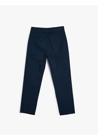 Koton Chino Pantolon Cepli Pamuklu Lacivert 5wkb40057tw Lacivert