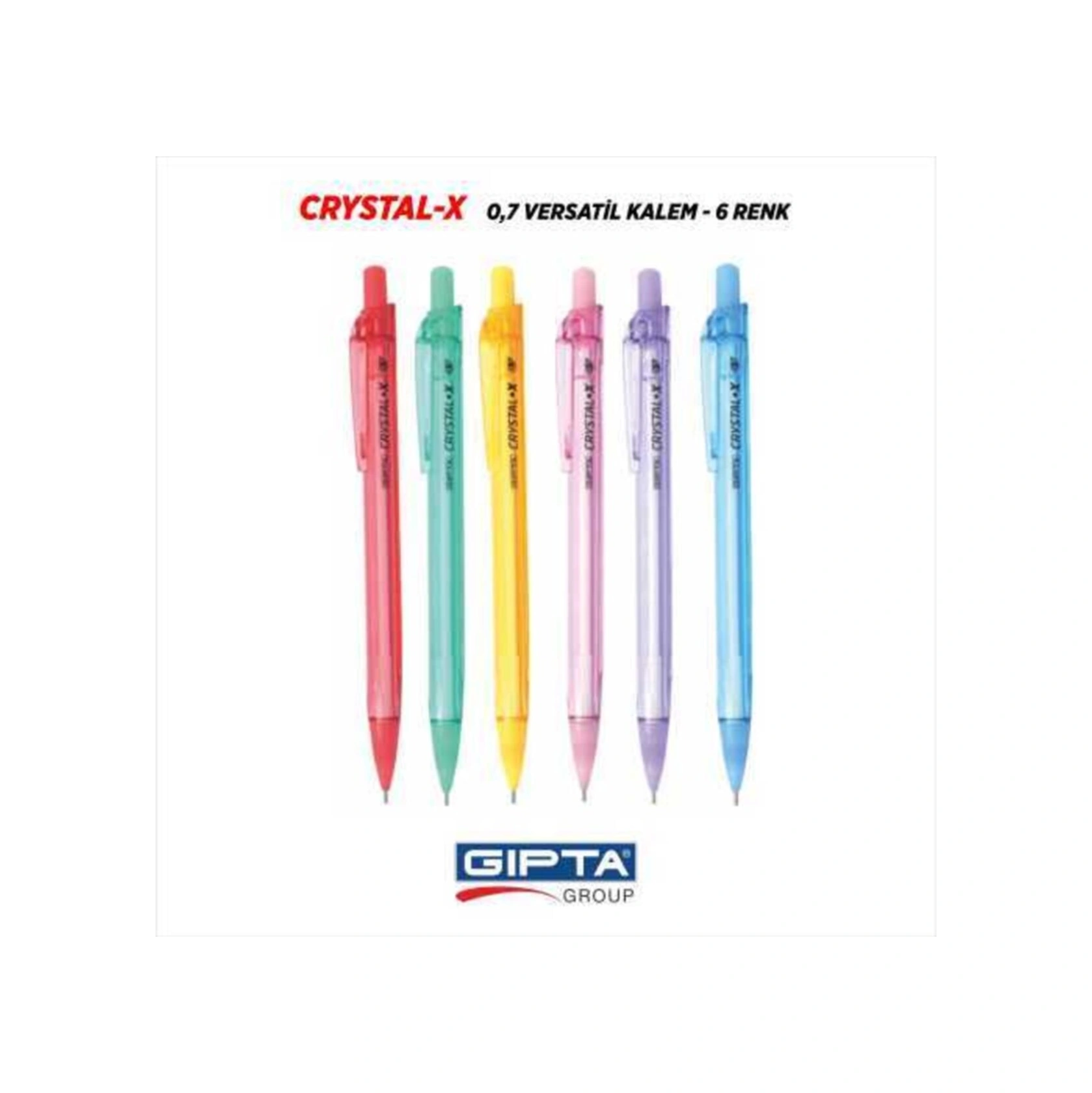 Crystal-x 0.7 Uçlu Versatil Kalem 6 Adet K1930 Asorti