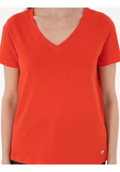 Pierre Cardin Kadın Kırmızı Tişört Basic 50305749-vr030 Kirmizi