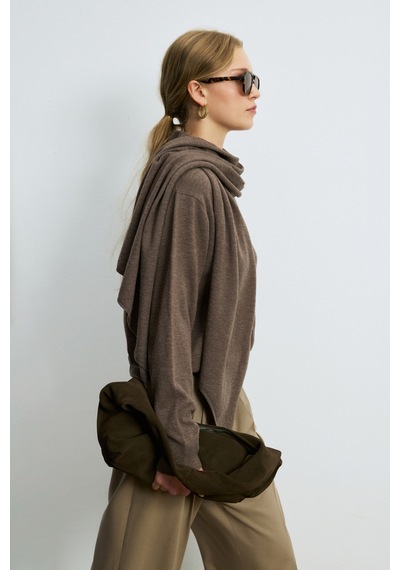 Lufian Mary Kadın Kazak Açık Kahve Açık Kahve 122090057100420 Kahverengi