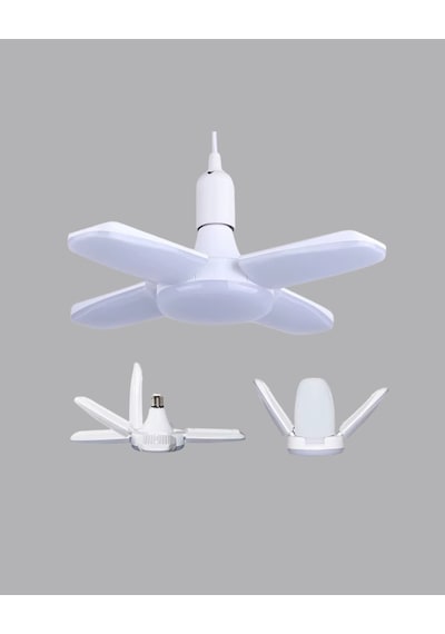 Hubrendy Tekno Yüksek Işık Güçlü Led Ampül 4 Kollu Katlanır Pervane Tasarım