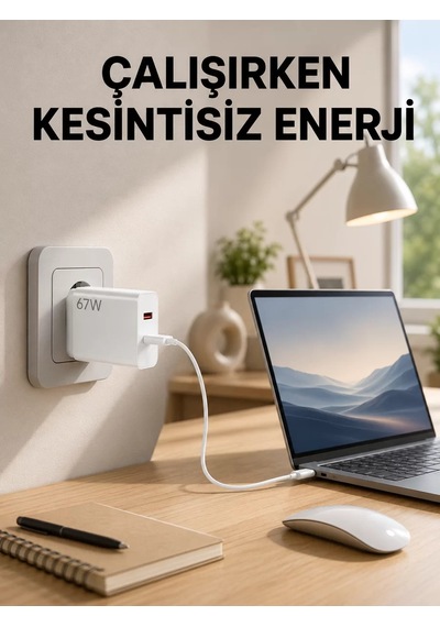 Hepsi 67 Watt Turbo Şarj Cihazı Motorola G30 G50 G60 G82 Uyumlu Yeni Nesil Najmaddin Diğer