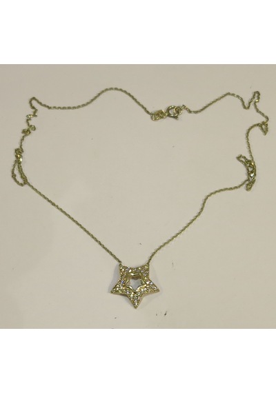 8 Ayar Yıldız Altın Kolye-2 54Gm-42Cm-Zincirde Altın