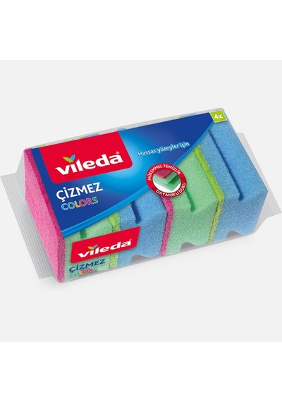 Vileda Renkli Çizmez Sünger 4'ü