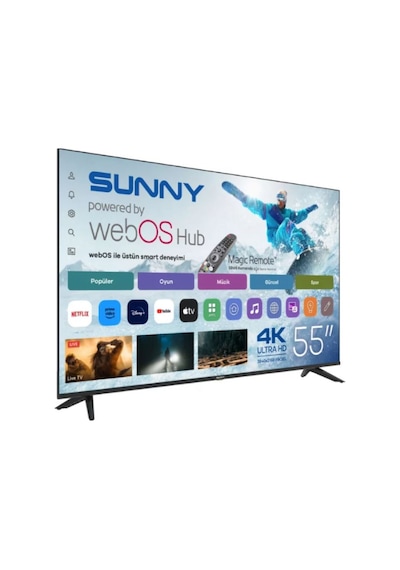 Sunny SN55QUPRL-W02M 55" 4K Ultra HD 140 Ekran Uydu Alıcılı Webos Smart QLED TV