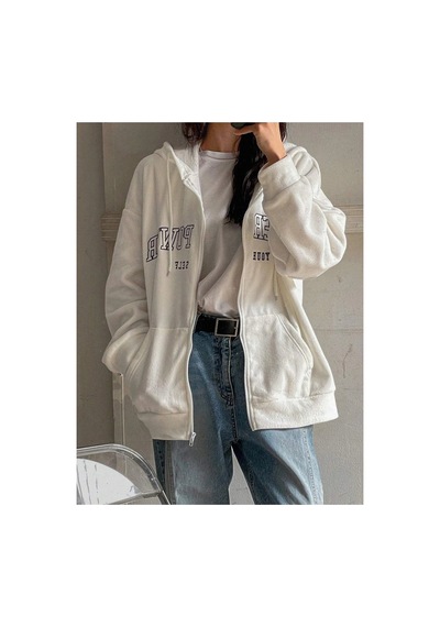 Tarzsokak Ünisex Basic Slim Fit Kapüşonlu Fermuarlı Cepli Sweatshirt Bej Bej