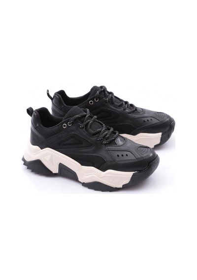 Dgn 65118 Kadin Bağcikli Sneaker Ayakkabi 65118-2027-R1534 Siyah