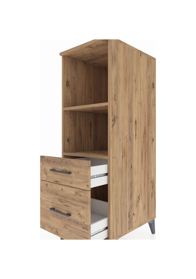 Kronos Dolap 2 Raflı 2 Çekmeceli 44x59x134 Çam-çam Çam
